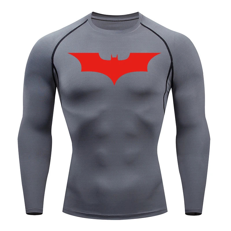 Fitted Crew Neck Long Sleeve Compression T Shirt