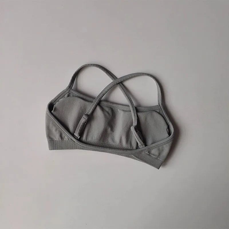 Women's Thin Strap Cross Back Sports Bra