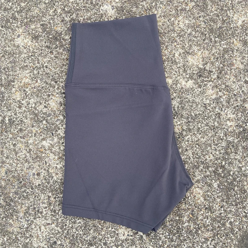 Women's High Waist Nylon Blend Biker Shorts with Colour Options