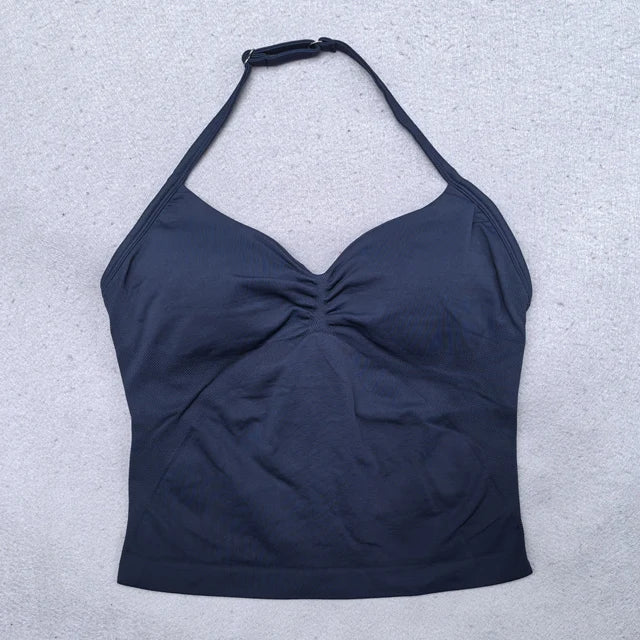 Women's Longline Tank And Shorts Yoga Set For Workout Outfits