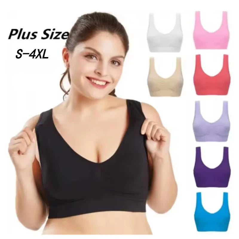 Women's Scoop Neck Wide Strap Sports Bra