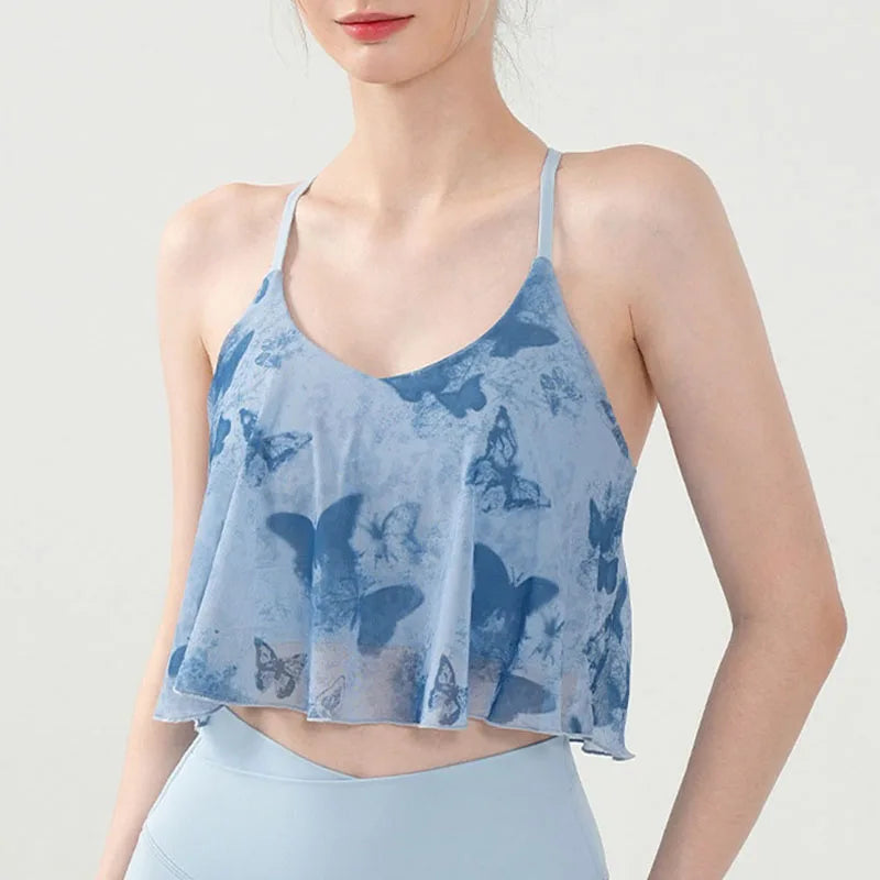 Women's Swing-Hem Camisole Workout Crop Top