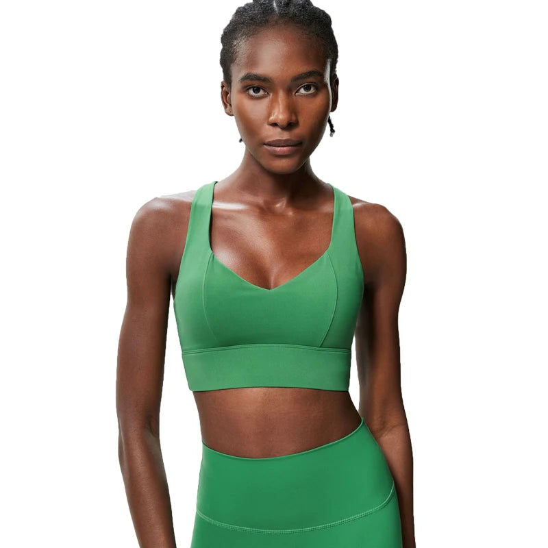 Women's Racerback Lattice Strap Sports Bra