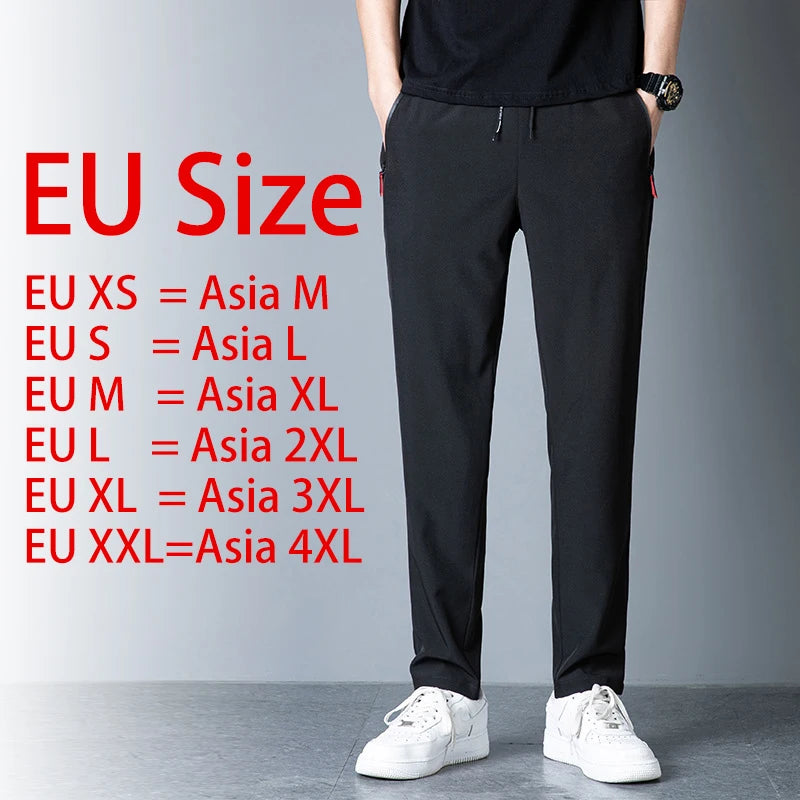 Men's Elastic Waist Slim Fit Casual Pants For Everyday Wear