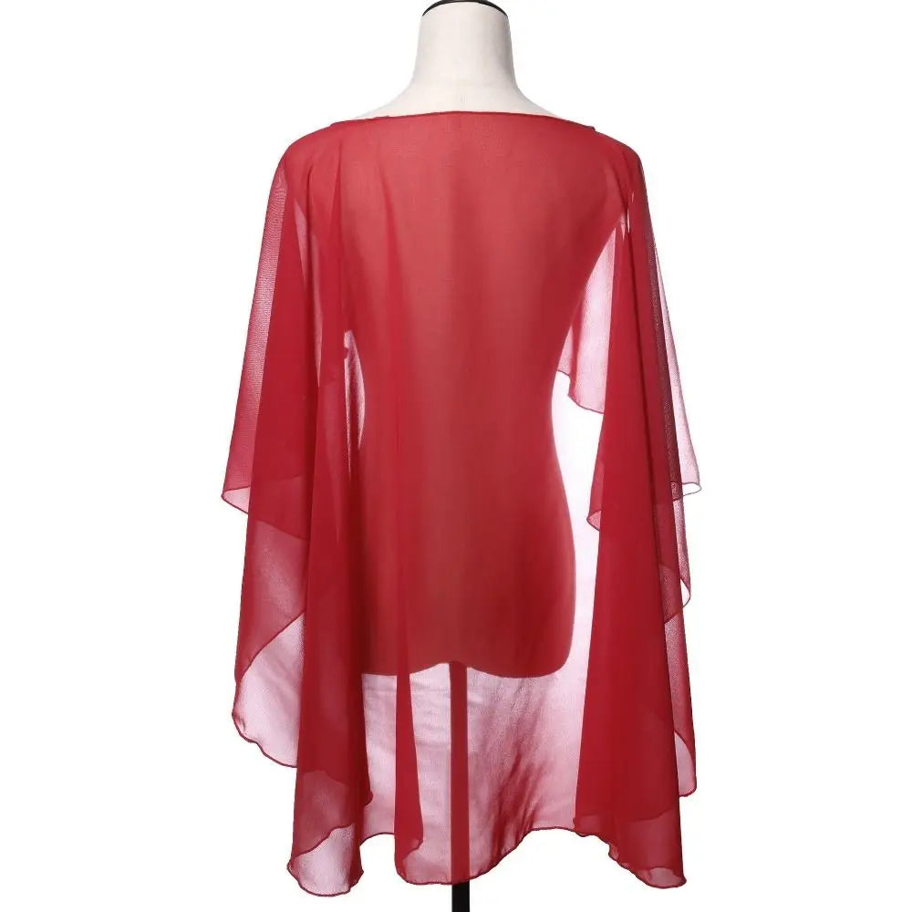 Sheer Flowing Drape Cape for Layering over Outfits