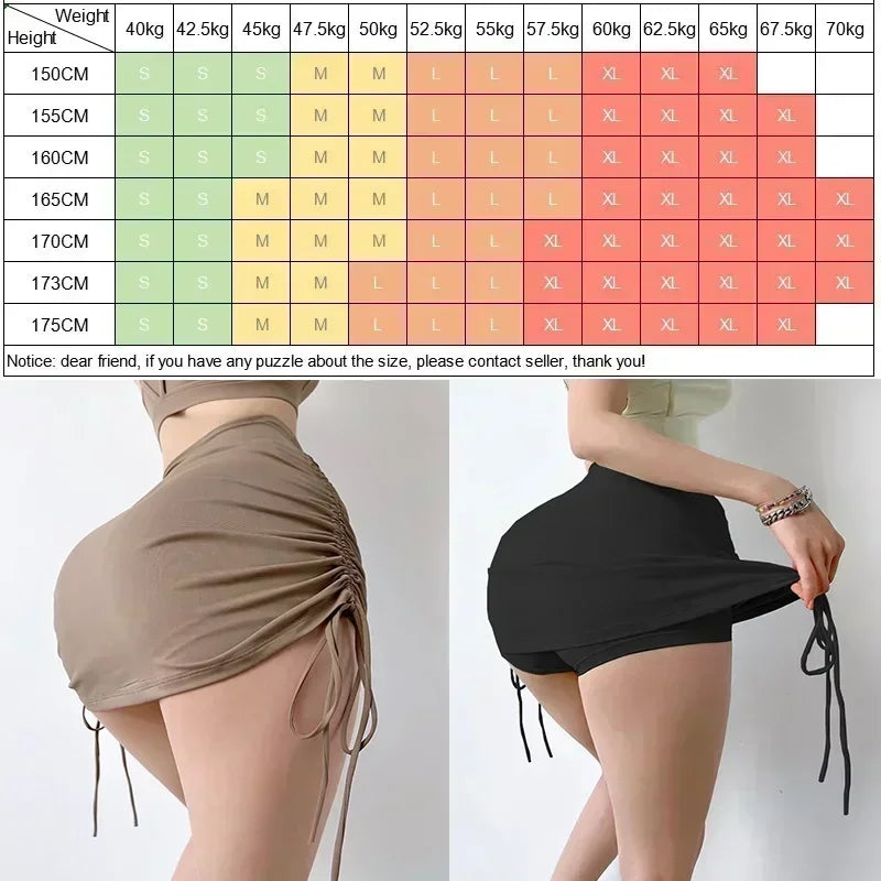 Women's Ruched Tennis Skort