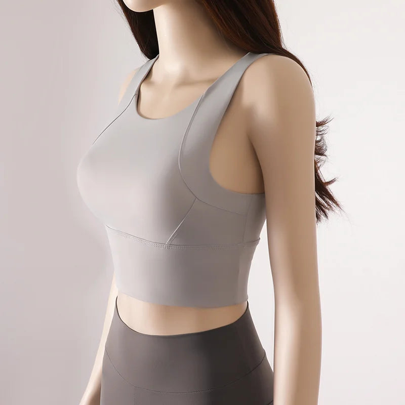 Women's High Neck Racerback Sports Bra