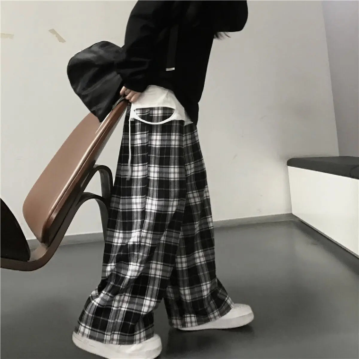 Full Length Loose Fit Casual Streetwear Pants with Waistband