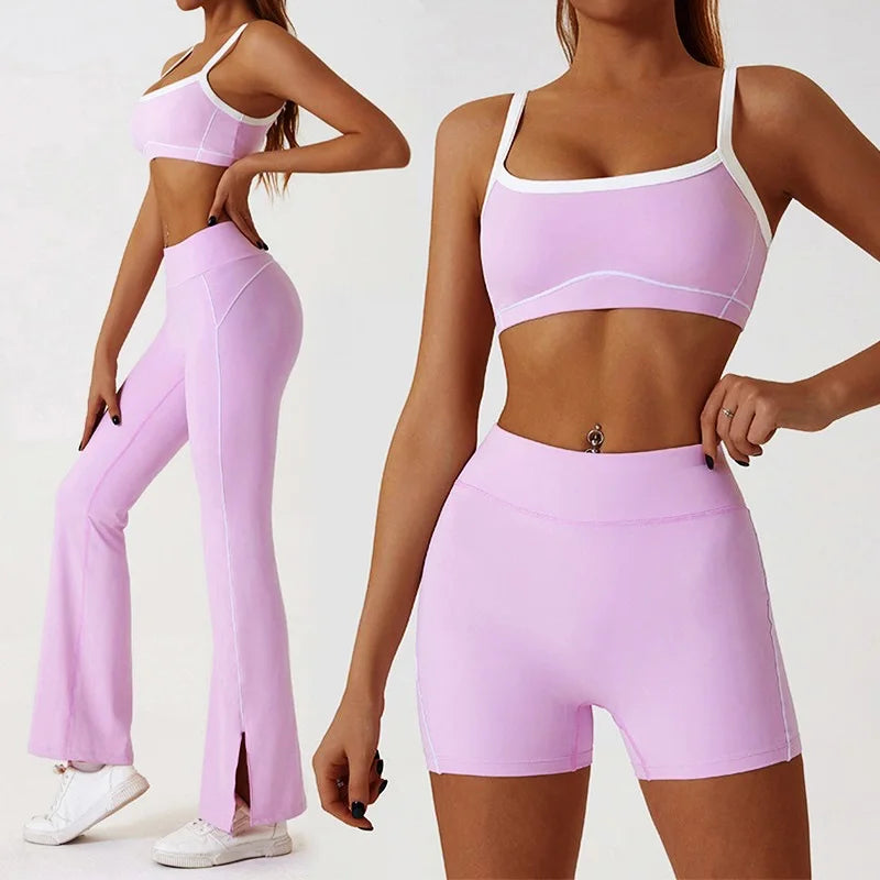 Women's Crop Top and Bottoms Workout Set