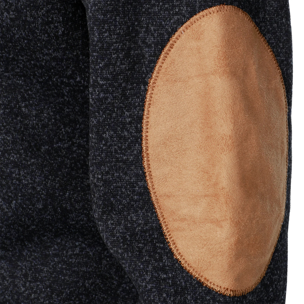 Men's Elbow Patch Quarter Zip Knit Sweater