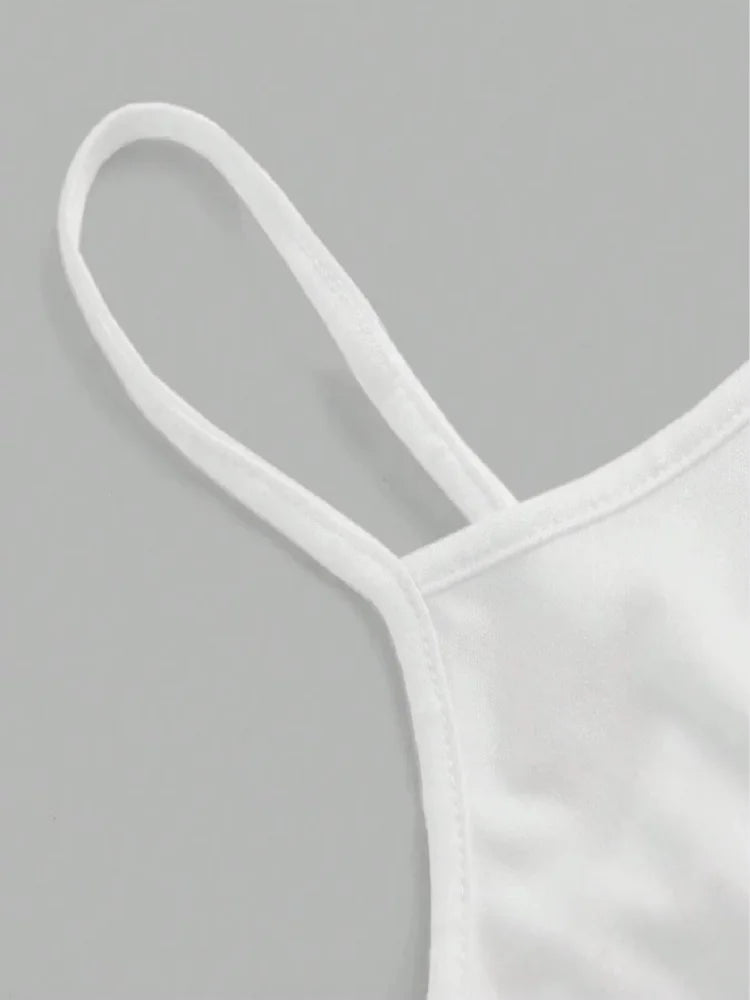 Women's Cat Print Polyester Blend Crop Camisole with a Fitted Silhouette