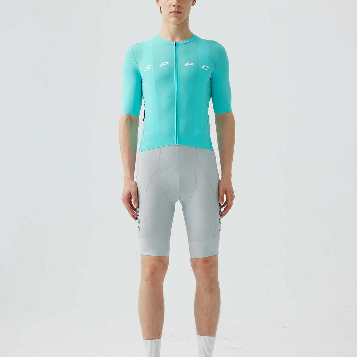 Men's Zip-Front Cycling Jersey in Nylon and Elastane for Road Riding