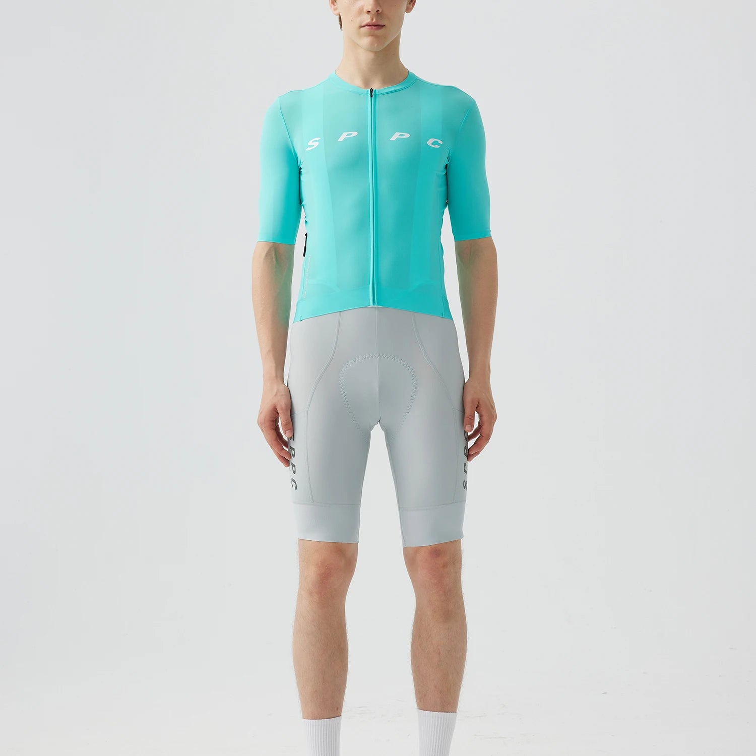 Men's Zip-Front Cycling Jersey in Nylon and Elastane for Road Riding