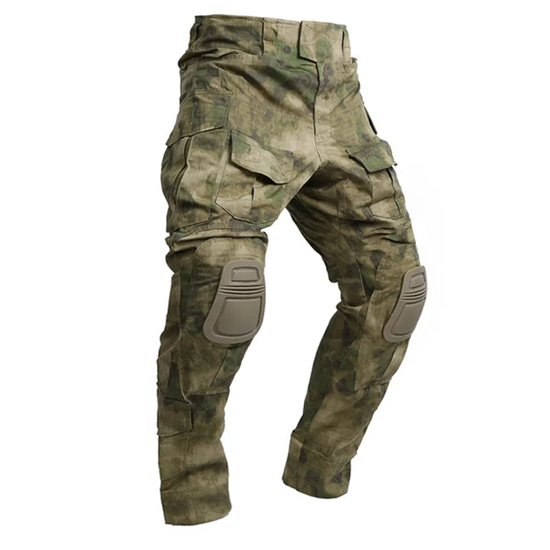 Men's Camouflage Cargo Pants with Knee Pads