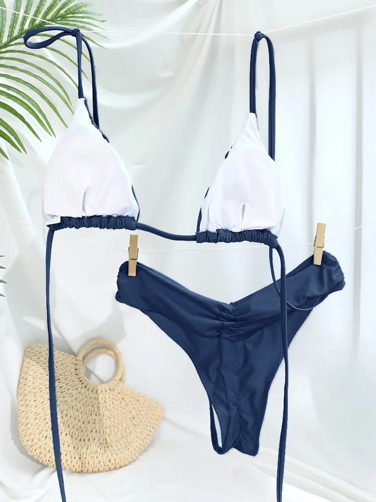Ruched Triangle Bikini