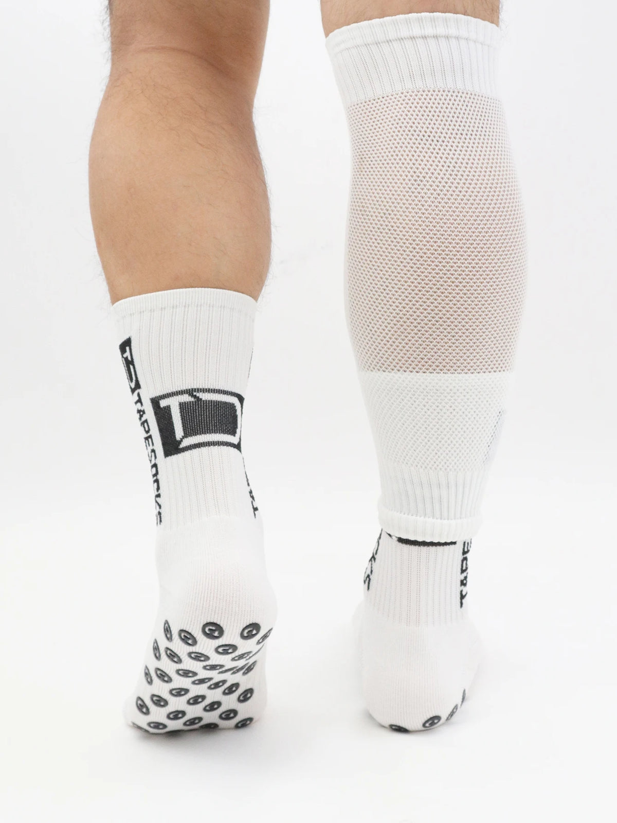 Football Socks with Textured Sole and Solid Knit Shape