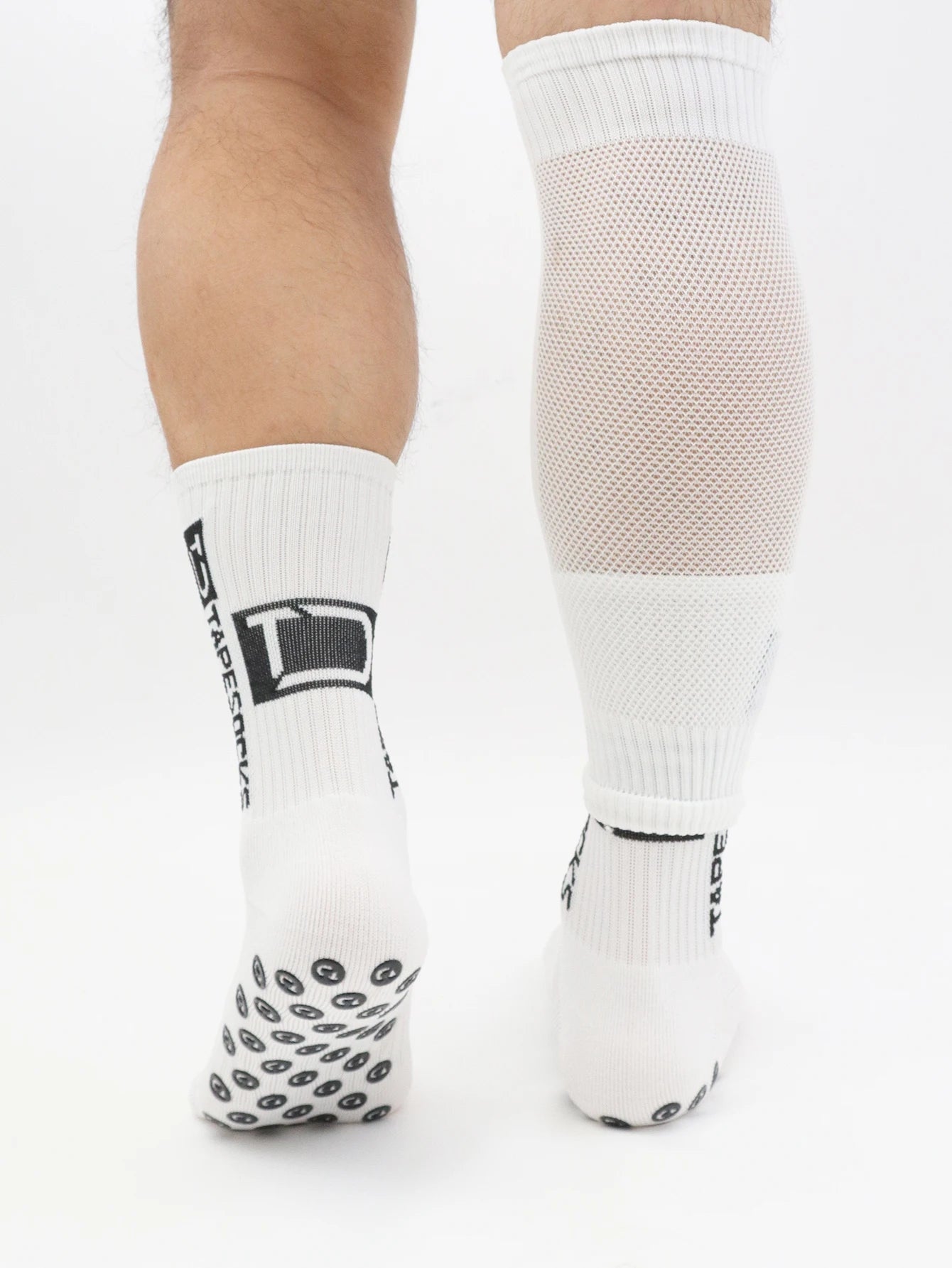 Football Socks with Textured Sole and Solid Knit Shape