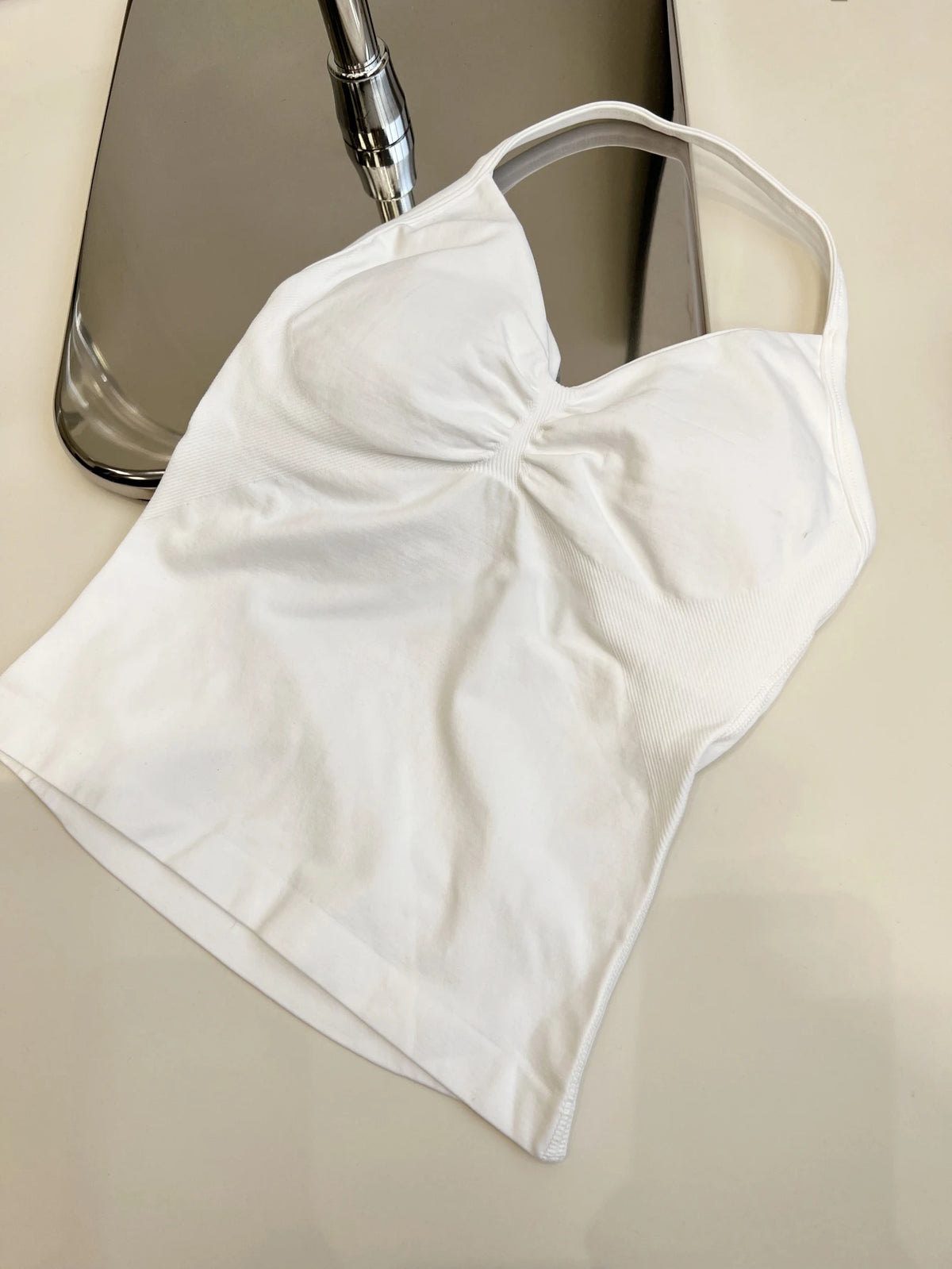 Women's V Neck Strappy Longline Tank Top For Workout Outfits