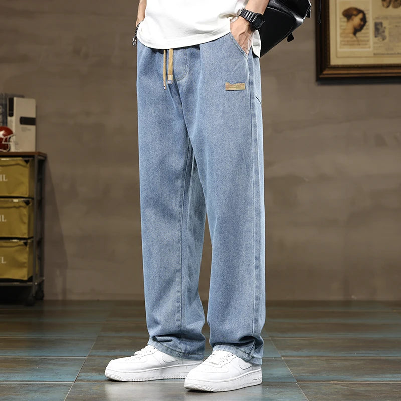 Men's Wide Leg Denim Jeans for Casual Everyday Wear