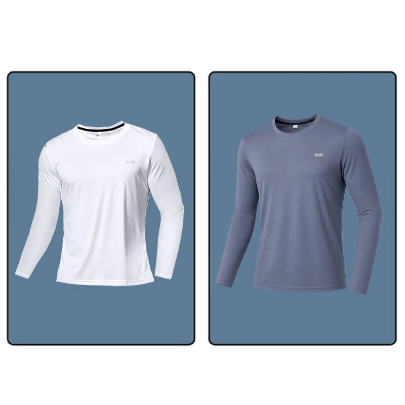 Men's Raglan Long Sleeve Crew Neck T-shirt For Workout Outfits