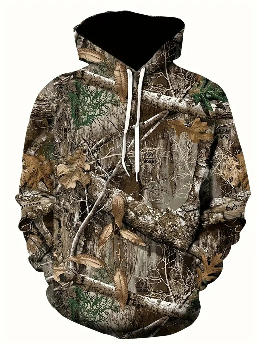 Leaf Camouflage Long-Sleeve Pullover Hoodie