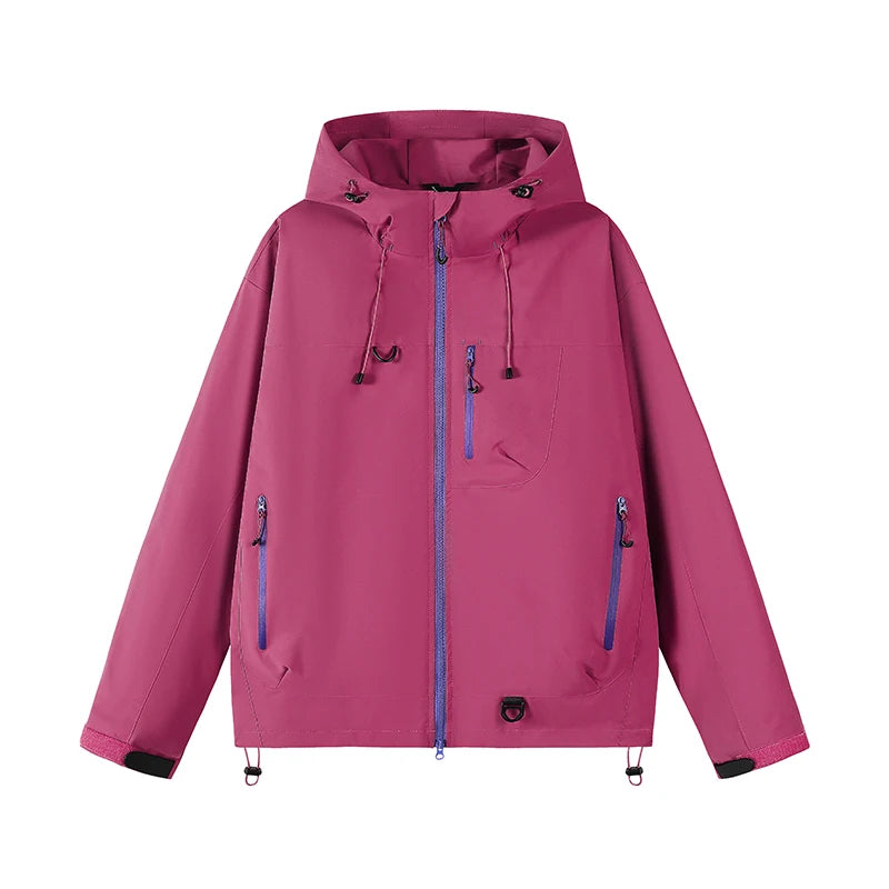Men's Colour Block Hooded Zip Front Jacket
