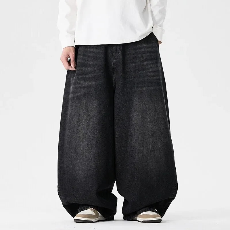 Men's Wide Leg Denim Jeans for Casual Everyday Wear