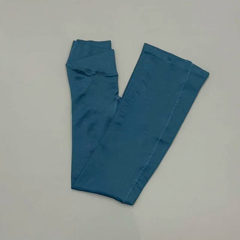 Women's Scrunch Flared Leggings For Workout Outfits And Layering