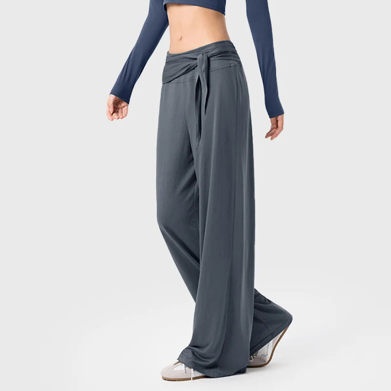 Women's Drawstring Waist Wide Leg Pants for Casual Activewear Outfits