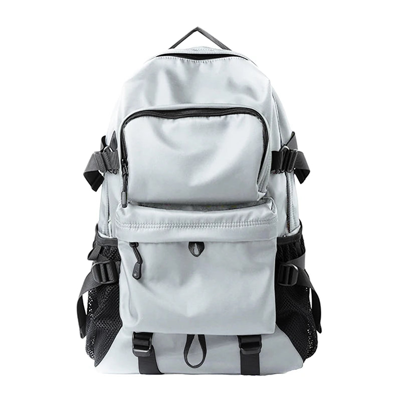 Travel Backpack with Front Pockets and Side Strap Details for Daily Carry