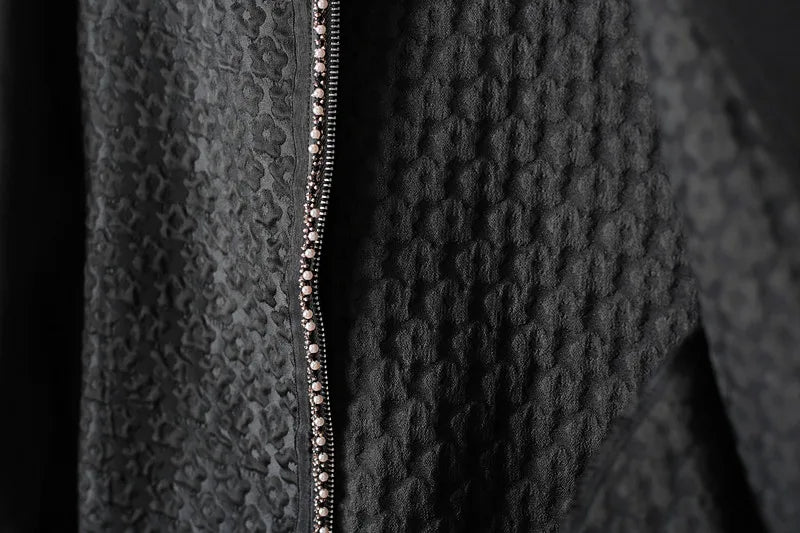 Jackets For Women Beaded Jacquard Short Coat Autumn Straight Things Female Overcoat 4XL