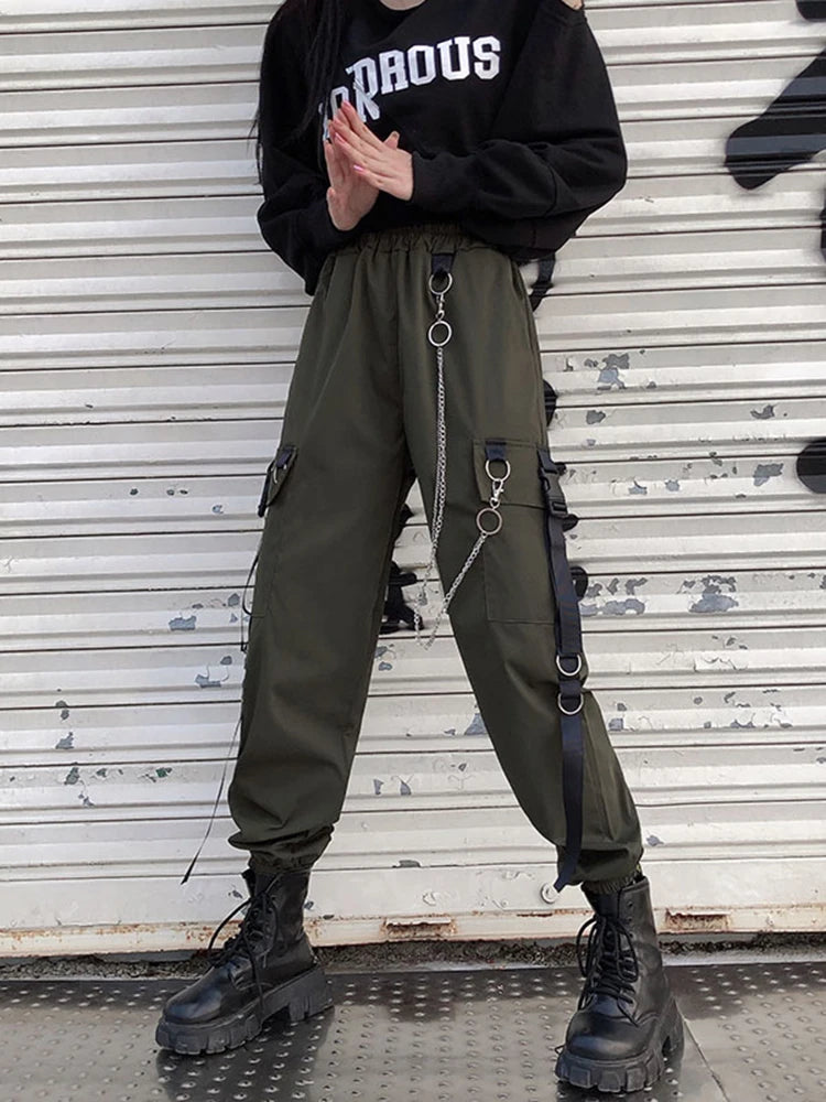 Unisex Cargo Joggers with Chain and Lined Style Options