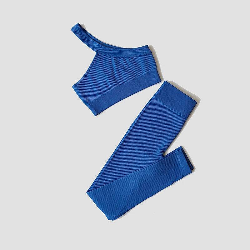 Women's Variable Sleeve Top Bra And Leggings Yoga Set