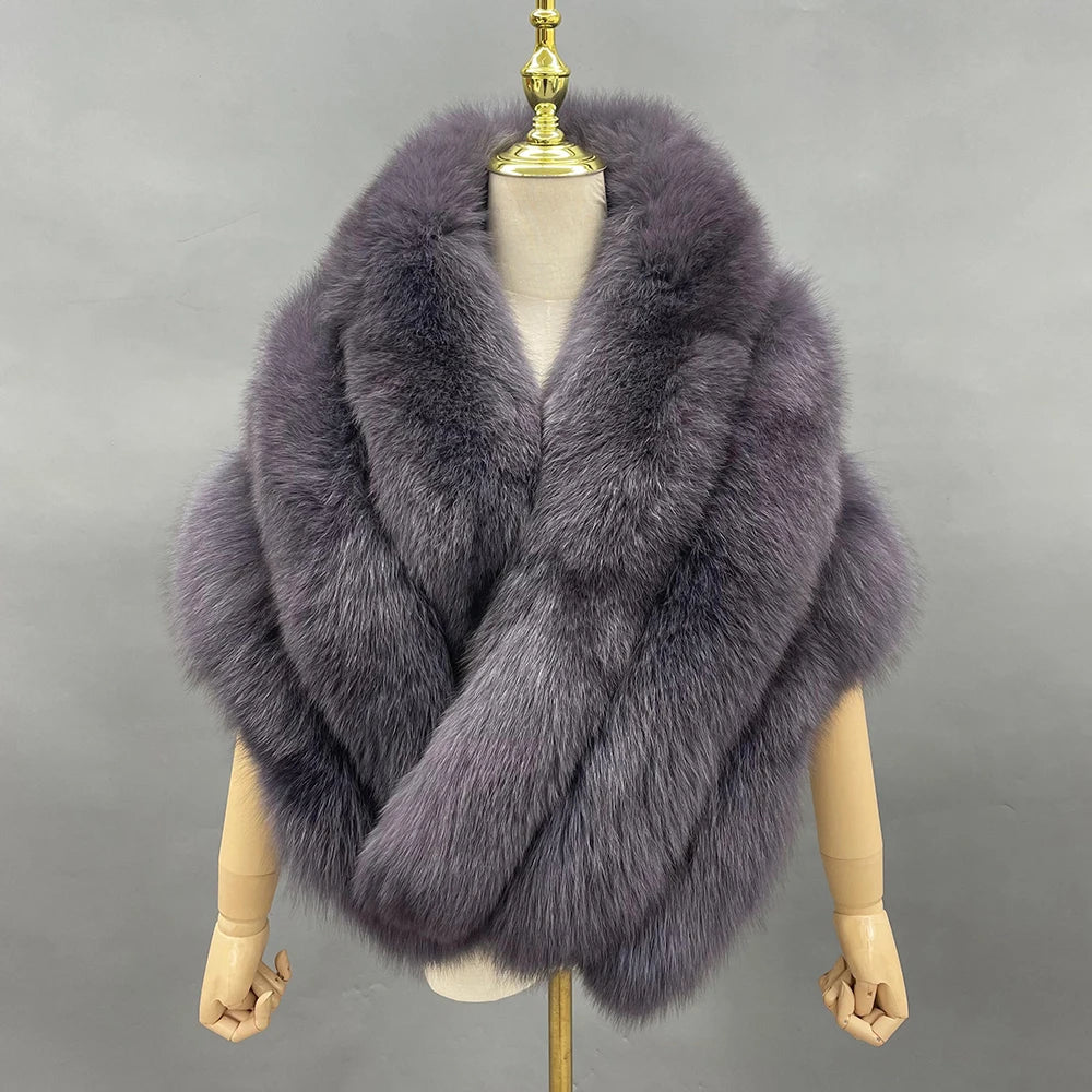 Plush Cross Front Wrap Cape for Layering over Outfits