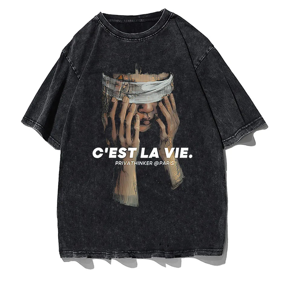 Hip Hop Streetwear Graphic T-Shirt Men Harajuku Cotton Short Sleeve Tee