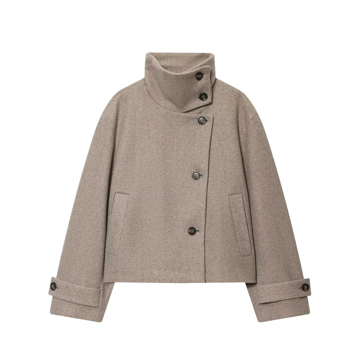 Women's Long-Sleeve Button-Front Coat
