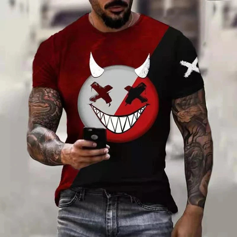Graphic Crew Neck Short Sleeve Casual Pullover T Shirt