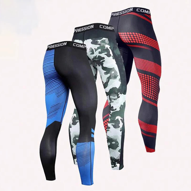 Men's Fitted Elastic Waist Training Leggings For Everyday Wear