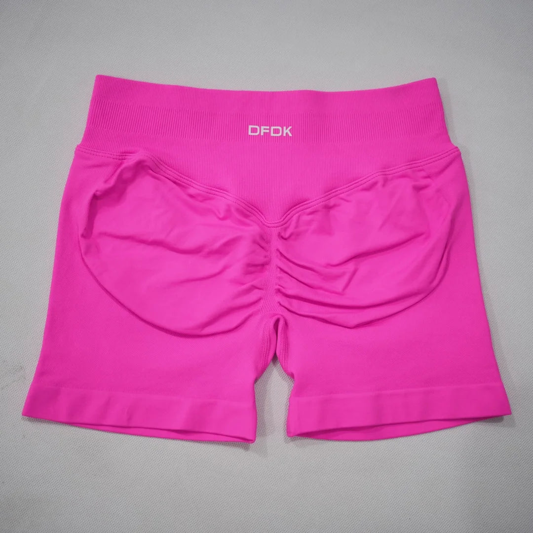 Women's Scrunch Detail High Waist Yoga Shorts
