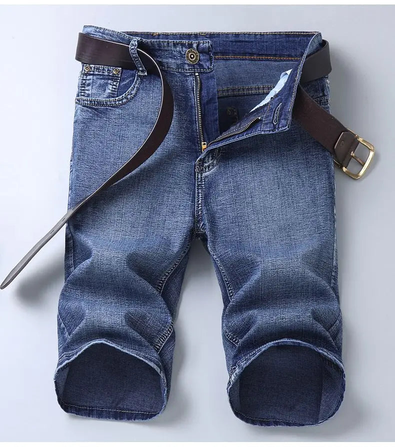 Men's Straight Cut Denim Shorts for Casual Everyday Wear