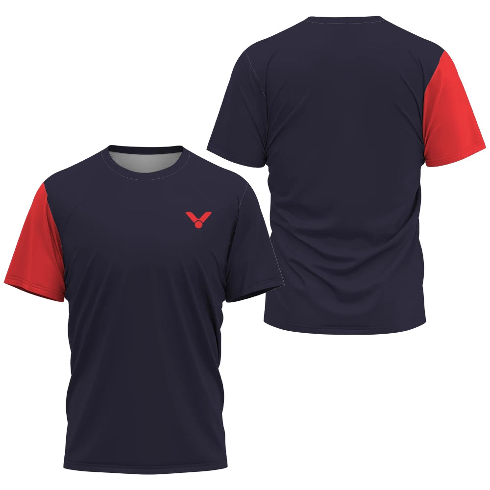 Printed Court Sports Short Sleeve T-shirt For Sports Outfits