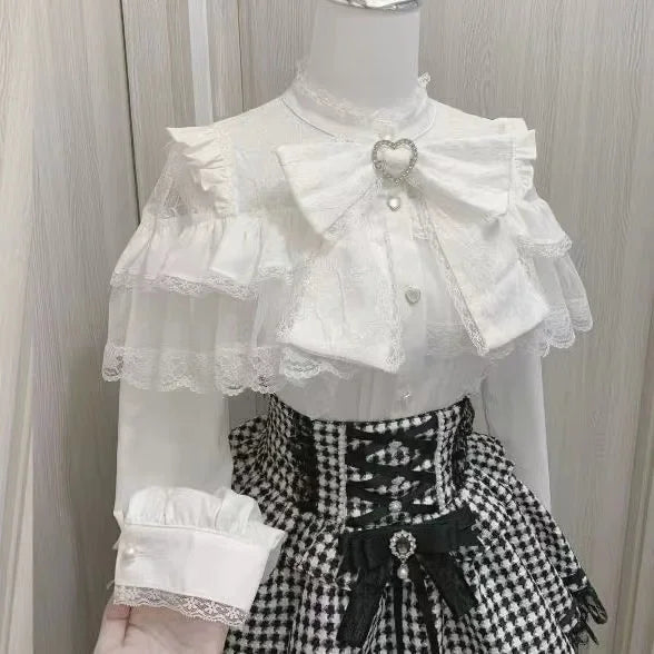Women's Bow Front Ruffled Short Sleeve Blouse