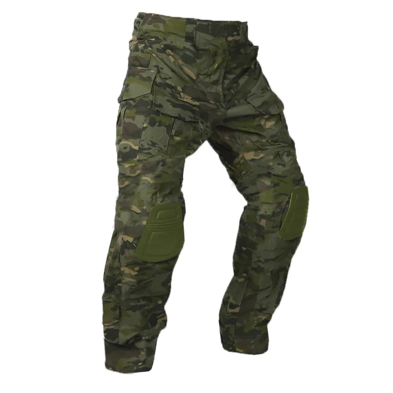 Men's Camouflage Cargo Pants with Knee Pads