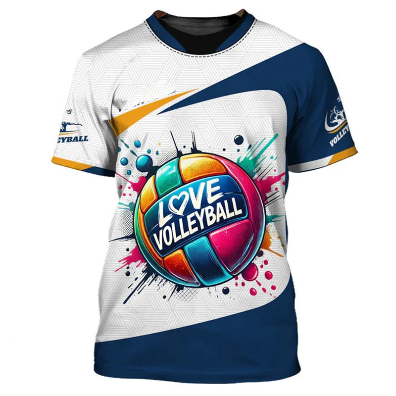Volleyball Graphic Short Sleeve T-shirt For Sports Outfits