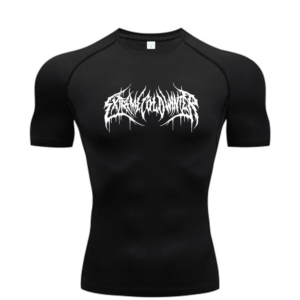 Fitted Crew Neck Short Sleeve Compression T Shirt