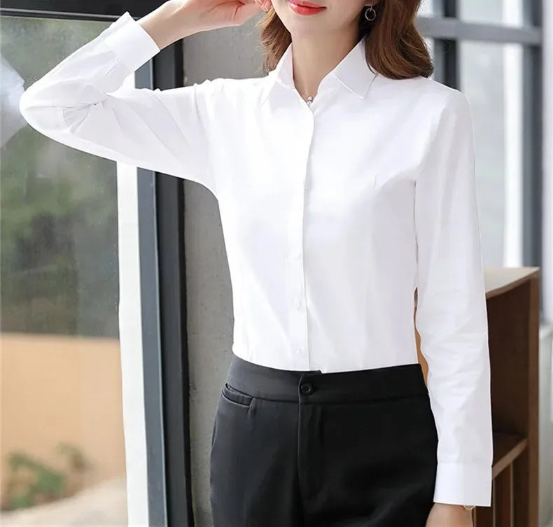 Women's Collared Long Sleeve Shirt
