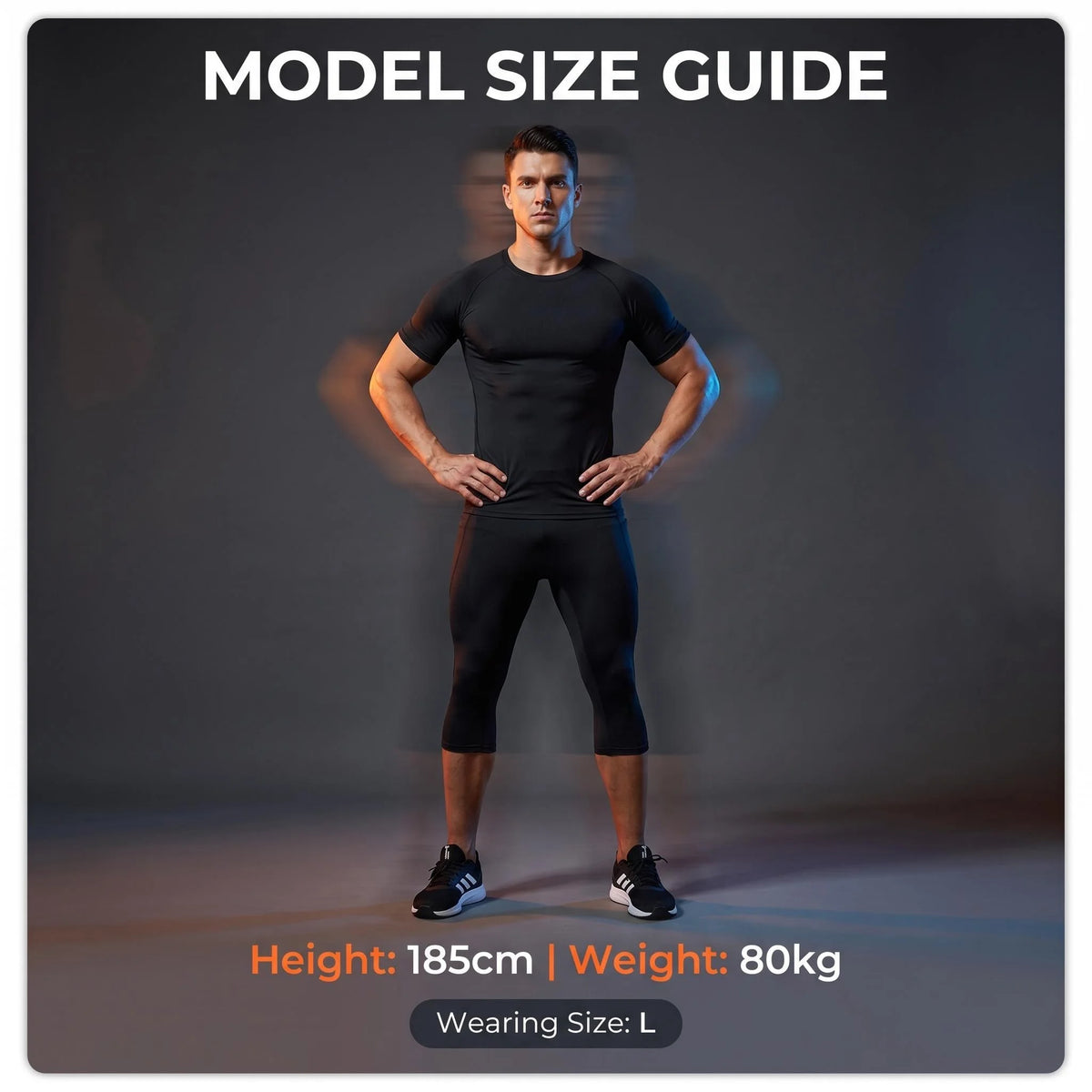 Men's Cropped Training Leggings for Gym and Running