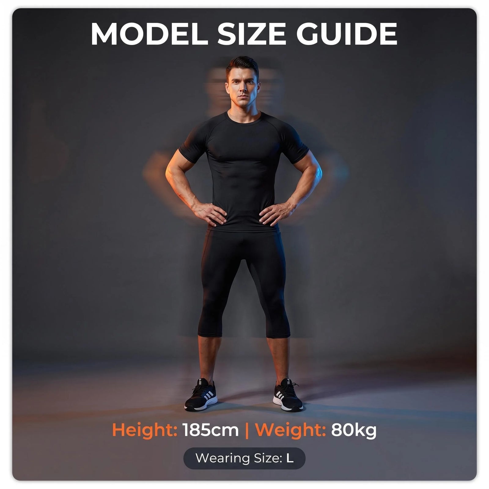 Men's Cropped Training Leggings for Gym and Running