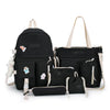 5pcs set Multiple Pockets School Backpack Japanese High School Bags For Students Teens Girls Cute Kawaii Women Backpack Mochilas