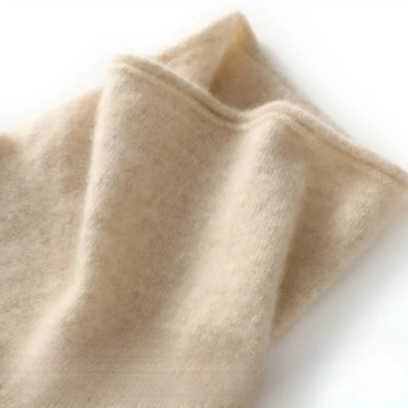 Women's Turtleneck Sleeveless Knit Vest Casual Knit Layer